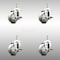 Service Caster 3 Inch 316SS Gray Polyurethane Swivel 1/2 Inch Threaded Stem Caster Set Brake SCC SCC-SS316TS20S314-PPUB-TLB-121315-4 - alternate 1